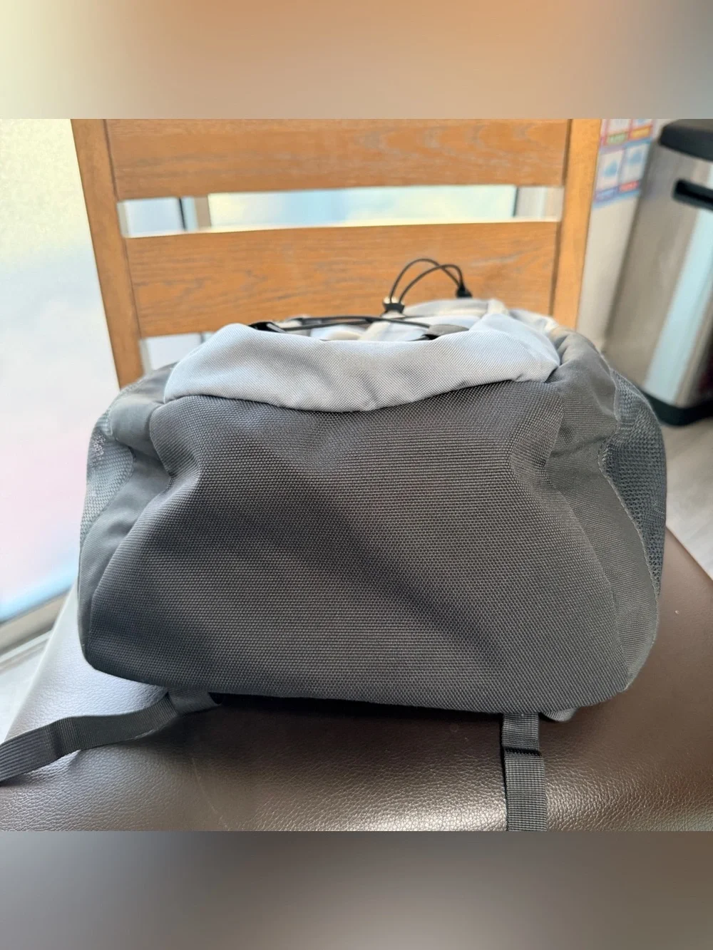 The North Face Groundwork Backpack light gray and black for men